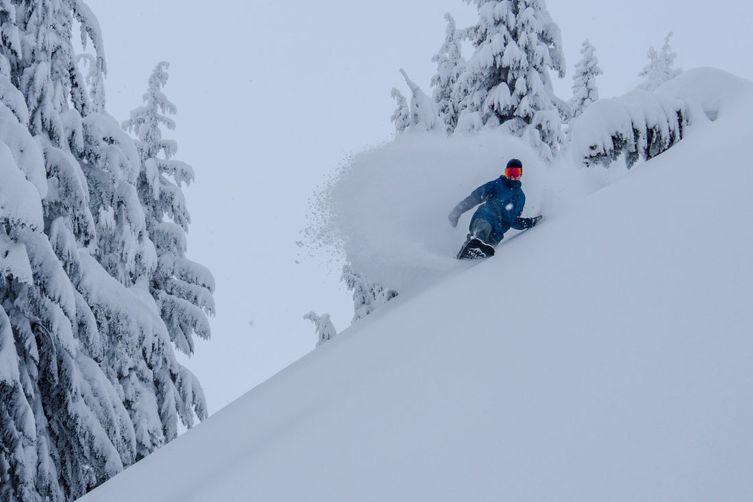 Pre-season snowboarding by Jon Olmsted