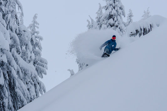 Pre-season snowboarding by Jon Olmsted