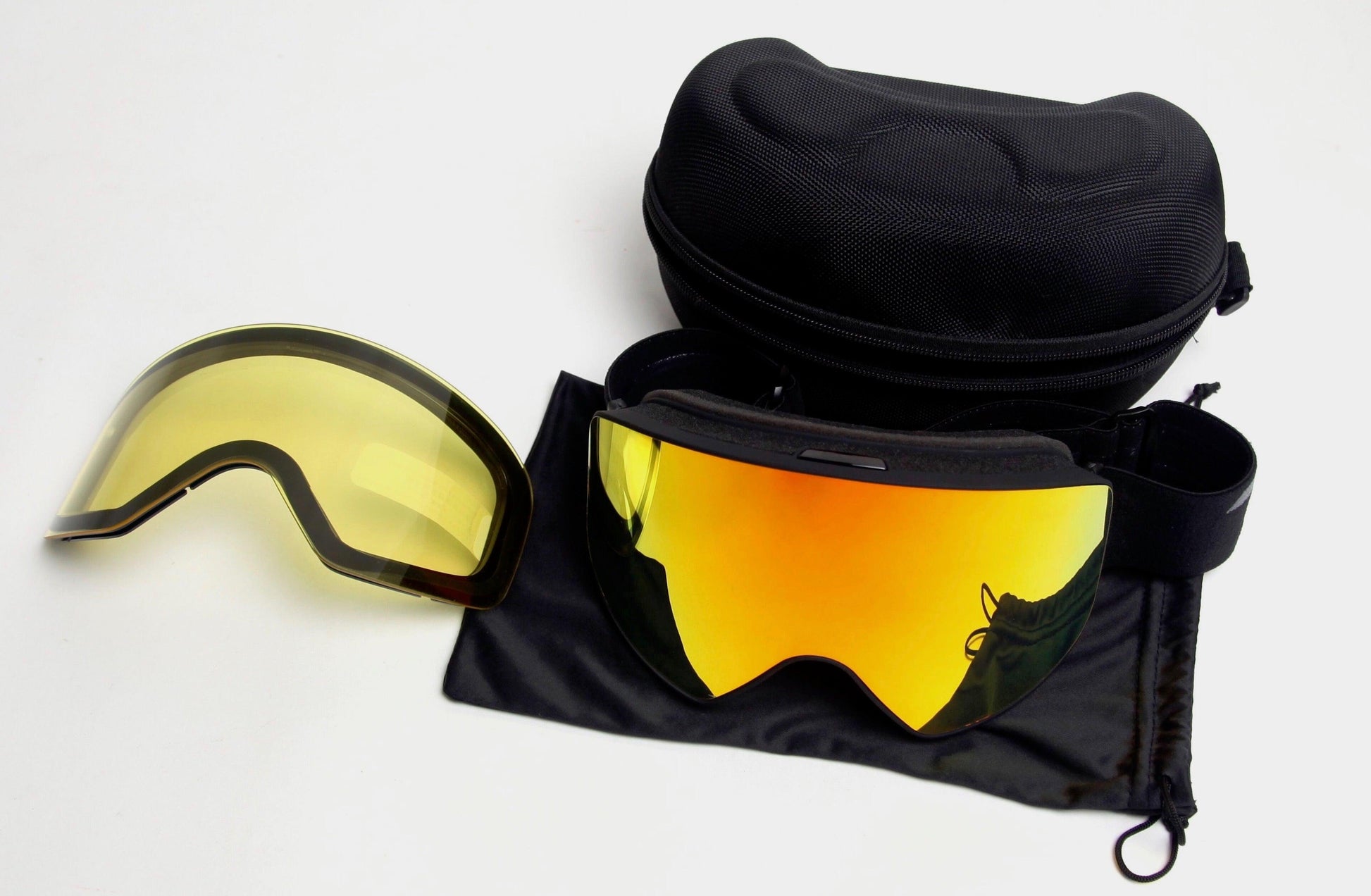 Telos Polarized Team Goggles with Extra Yellow Lens, Bag and Hard Case - Telos Snowboards