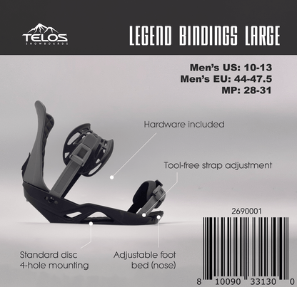 LEGEND BINDINGS - Telos Snowboards