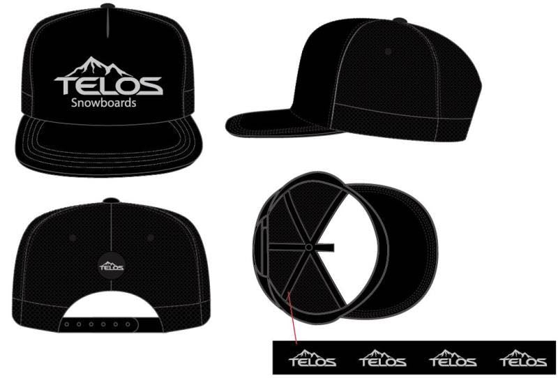 Telos Team Trucker Hat Black - Telos Snowboards